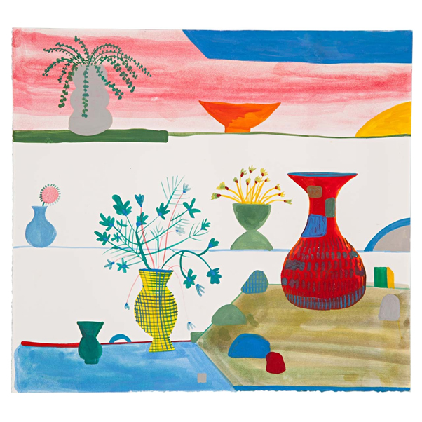 Obra Vasos, plantas e pedras