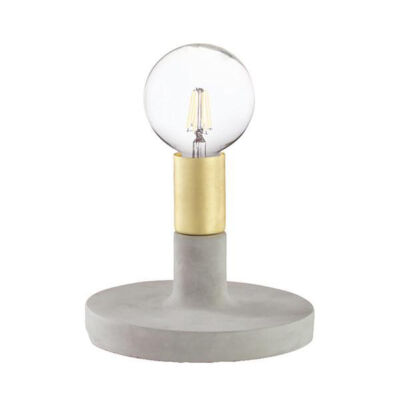 LUMINÁRIA DE MESA EM CIMENTO E METAL