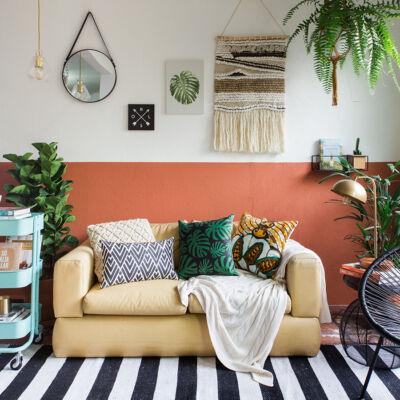 Antes e Depois: Sala estilo boho