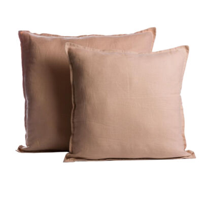 capa almofada linho tinturado rosa