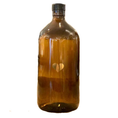 Garrafa âmbar Coração