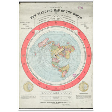 Cartaz – Mapa da terra plana