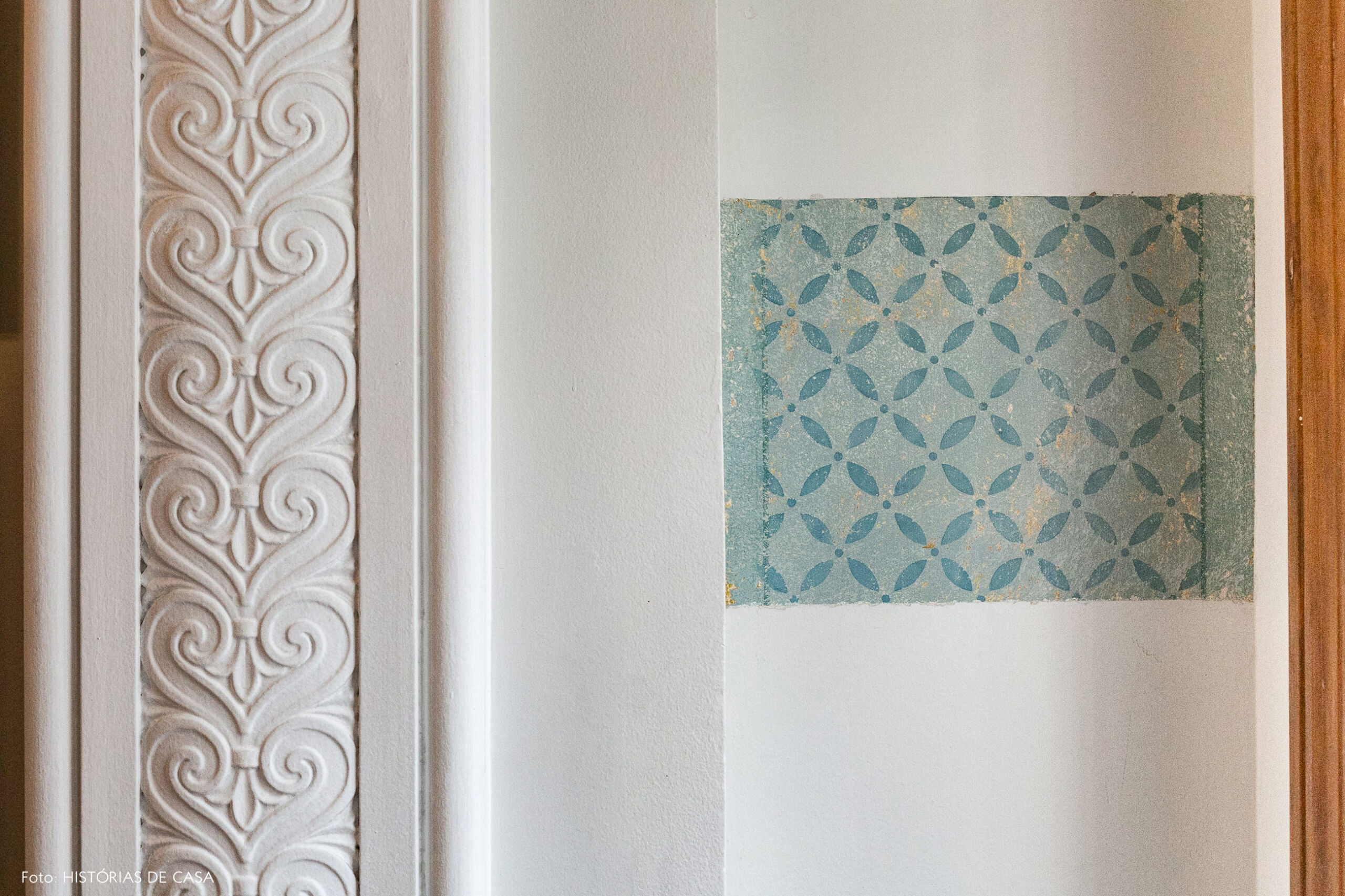 Detalhes da arquitetura original de prédio no centro