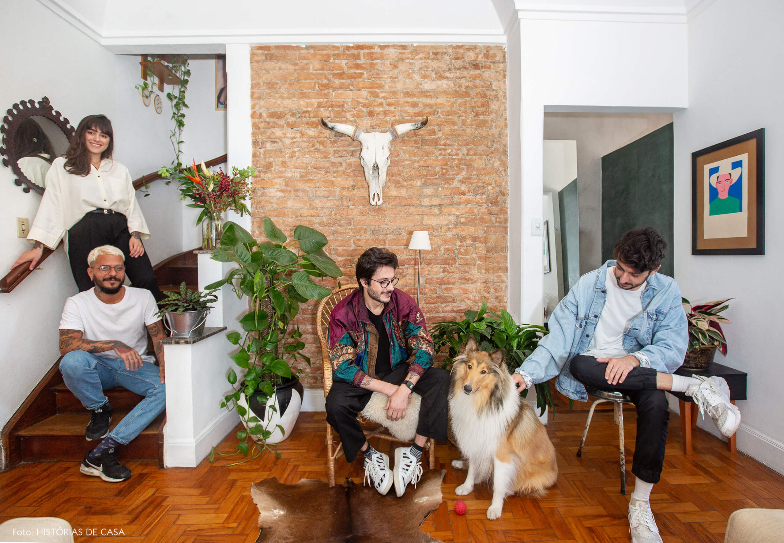 Quatro amigos mineiros que dividem uma casinha de vila