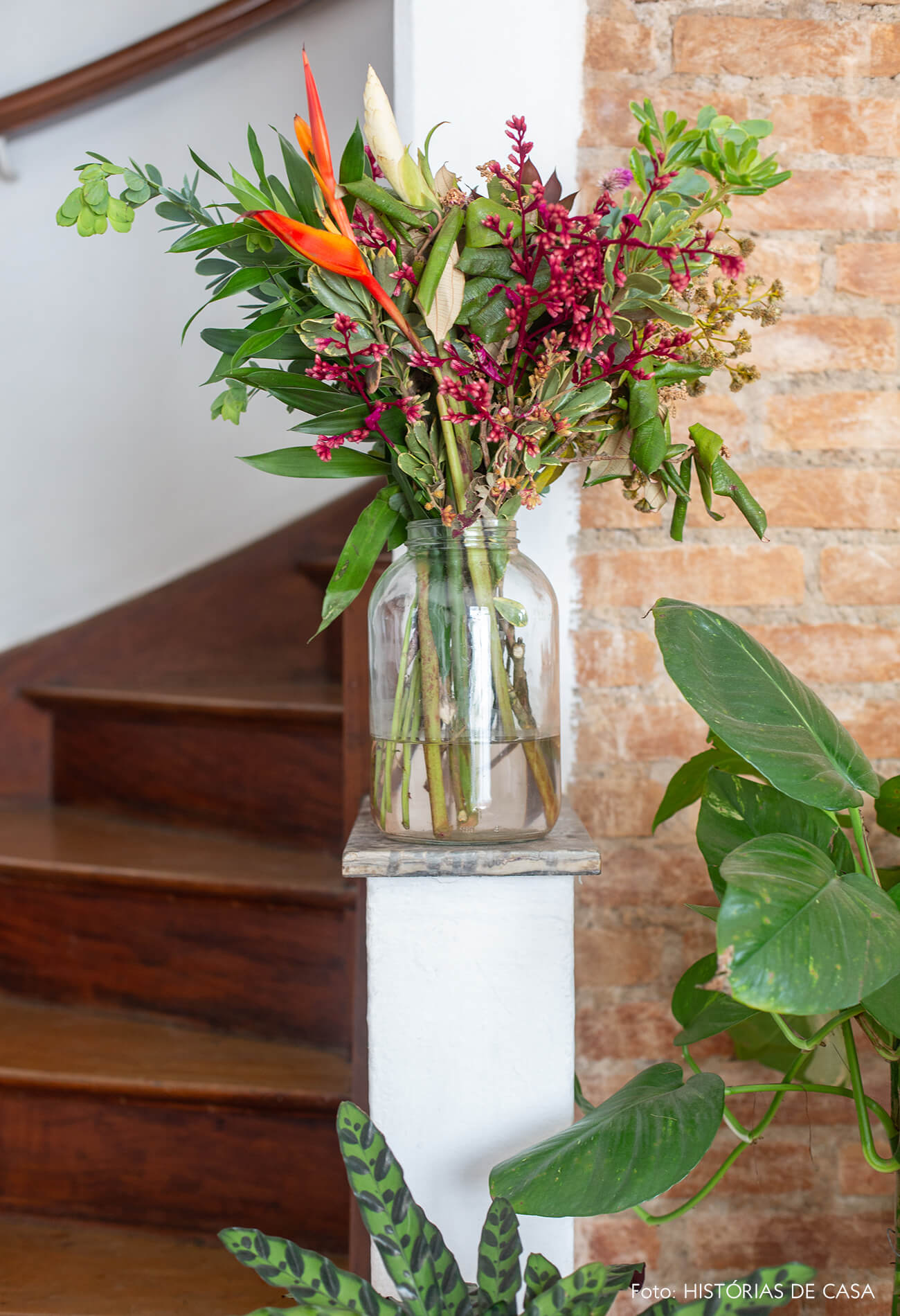 Tijolinho e muitas plantas em casa de vila