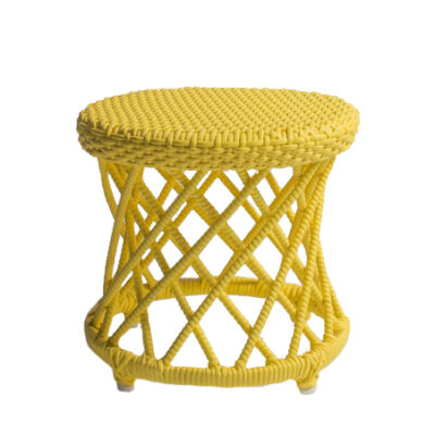 banquinho carretel - amarelo