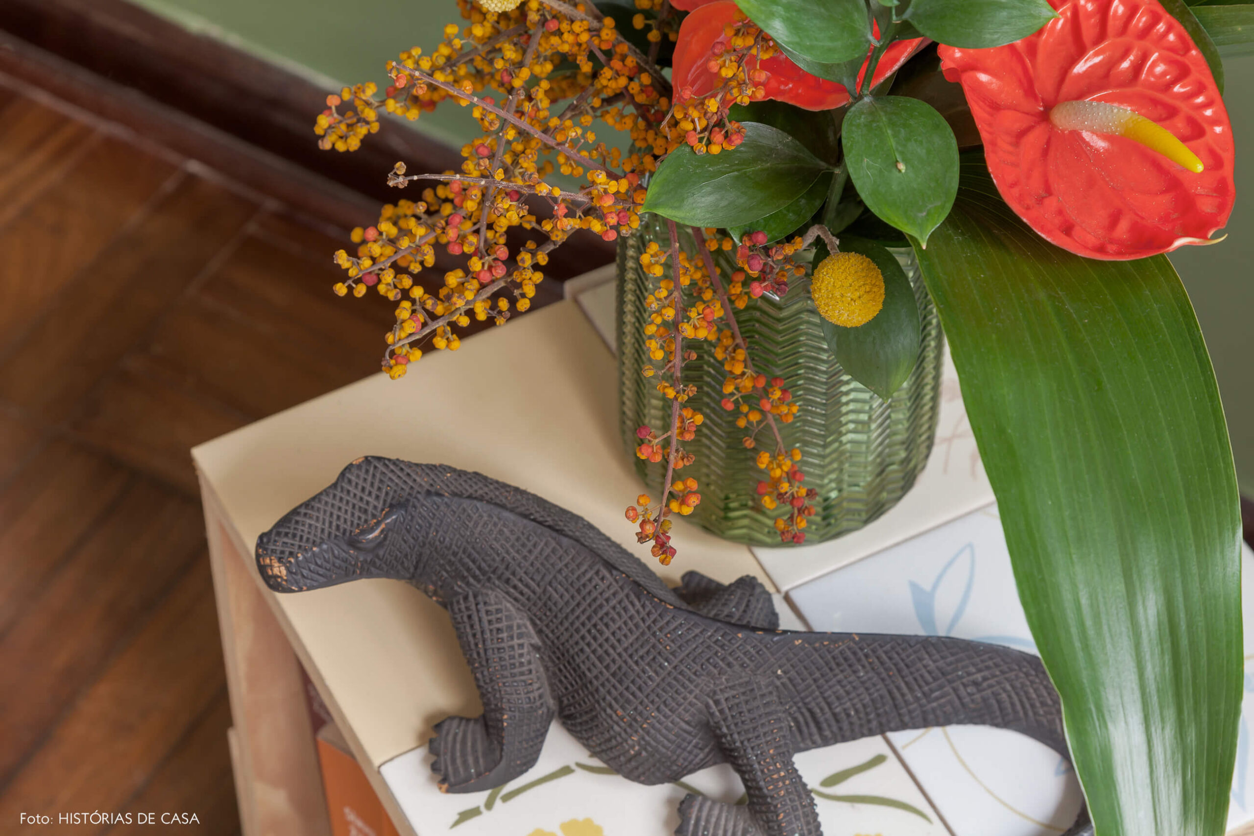 Detalhes interessantes em uma casa colorida