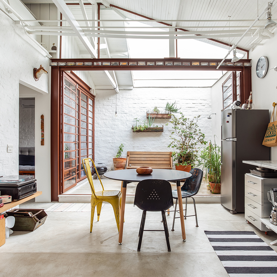 Casa com sala integrada ao terraço