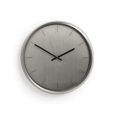 Relógio de parede metá prata