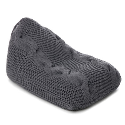 puff string trança cinza