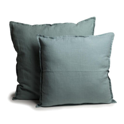 capa almofada linho tinturado celadon