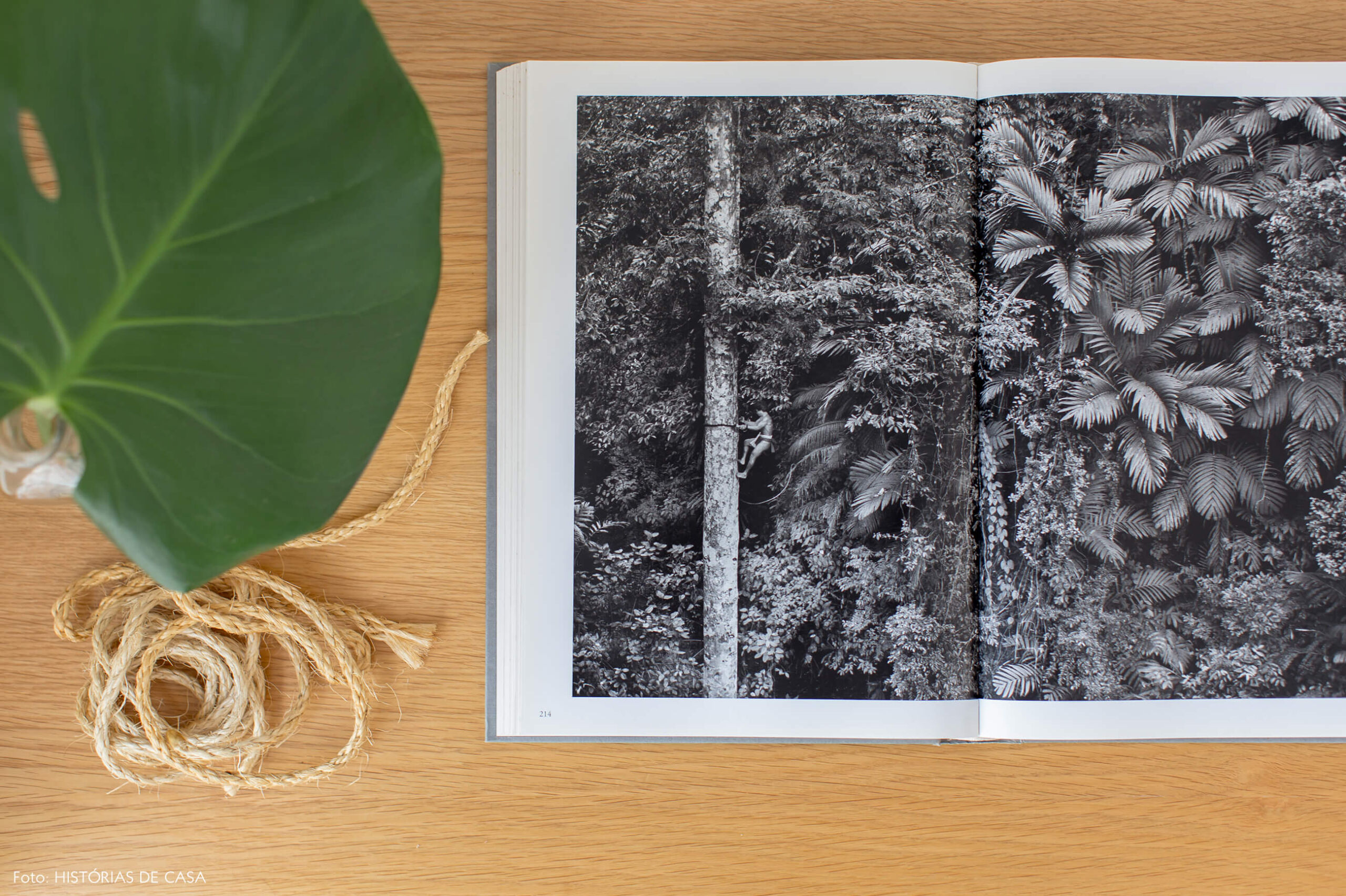 Livro de fotografias em preto e branco