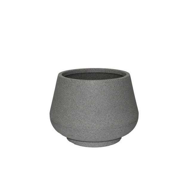 Vaso Cumbuca 30x25cm Cinza