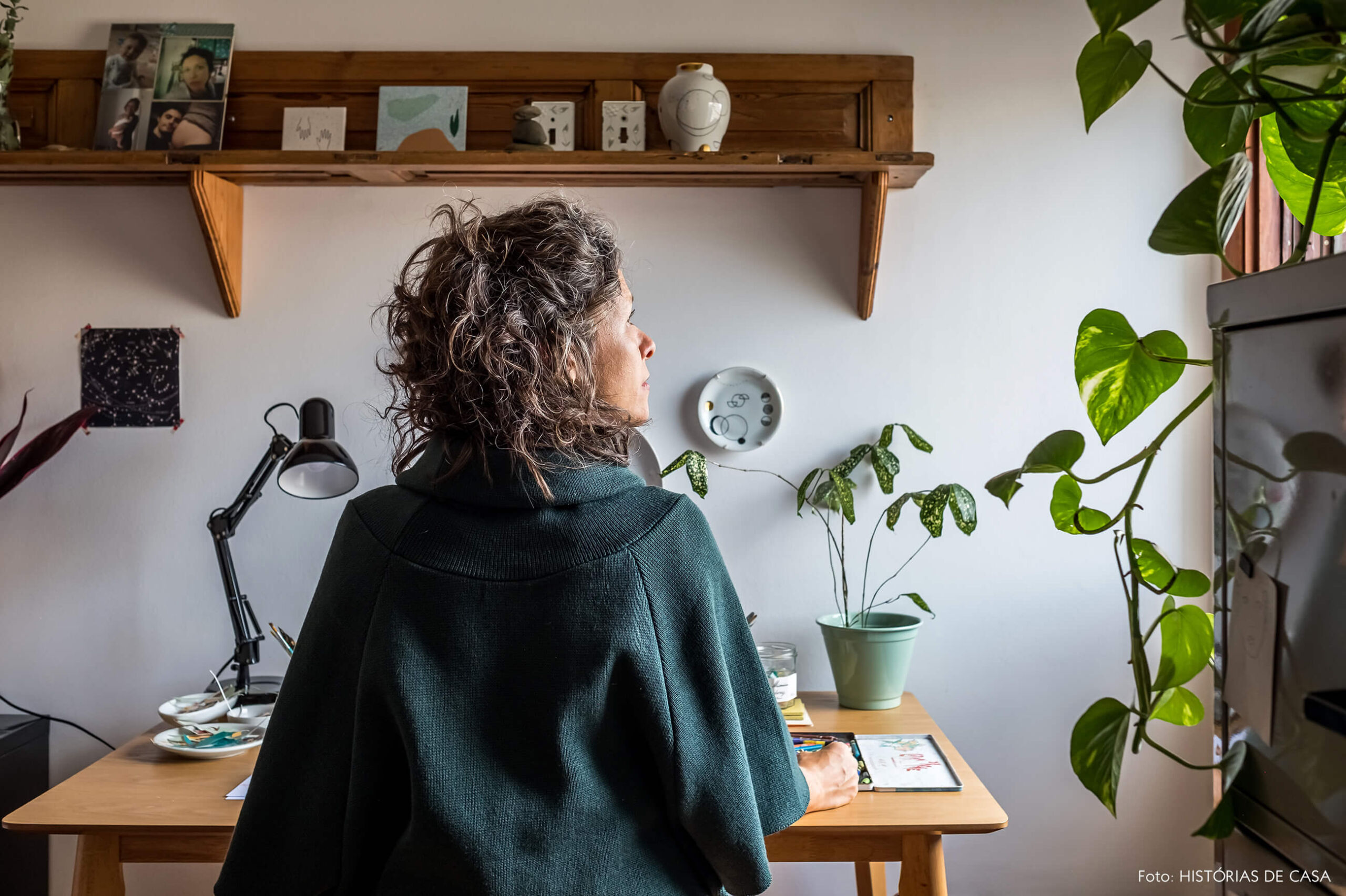 Home office da ilustradora Cynthia Gyuru