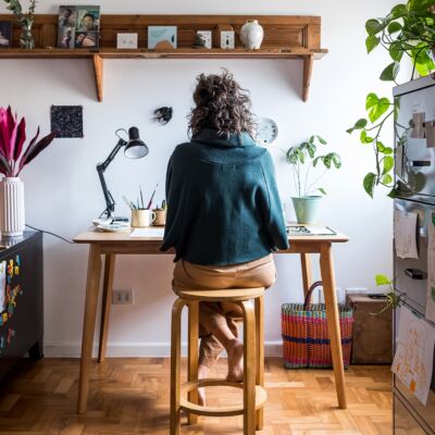 Apartamento da ilustradora Cynthia Gyuru