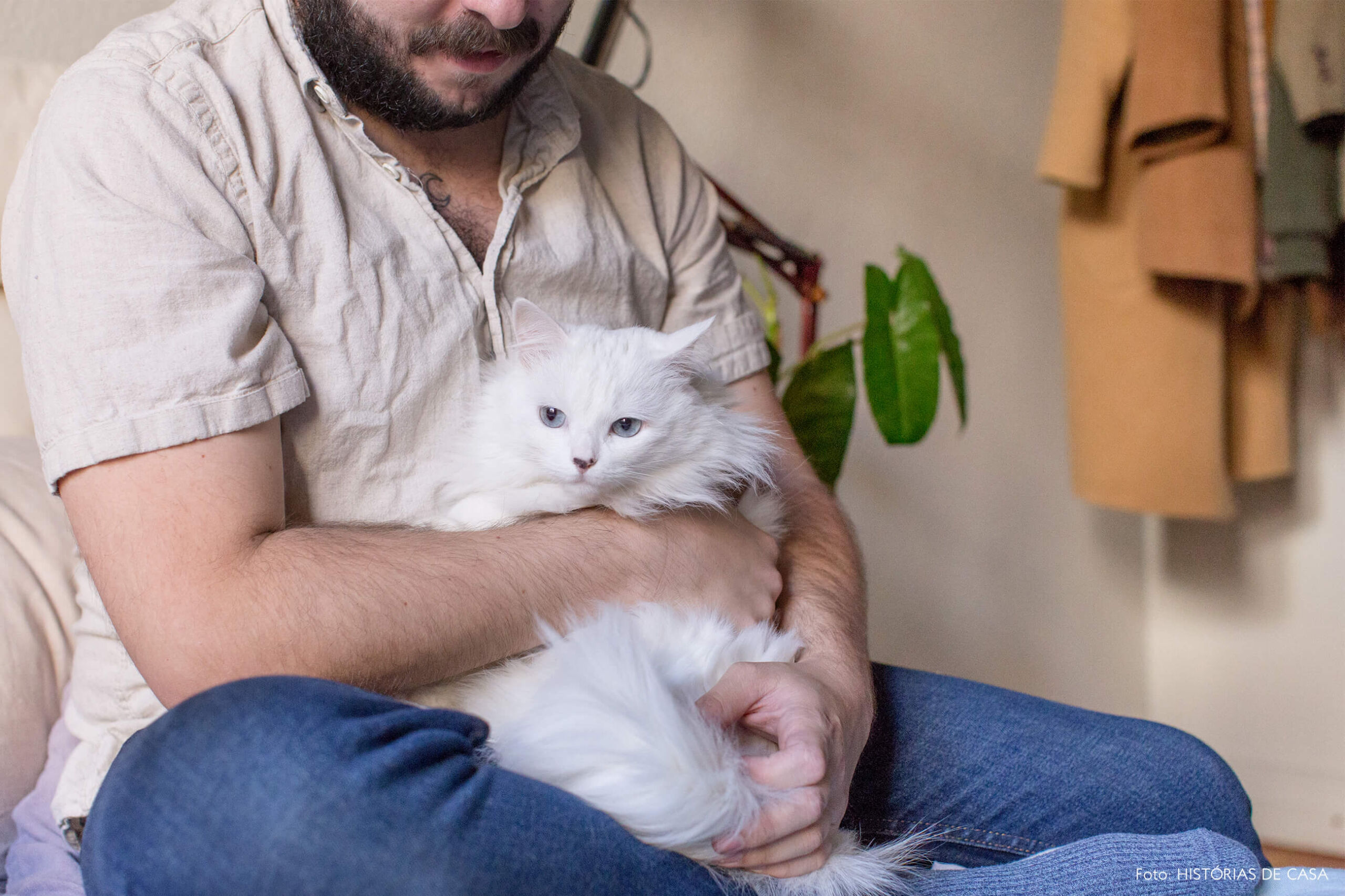 Retrato com pet gato