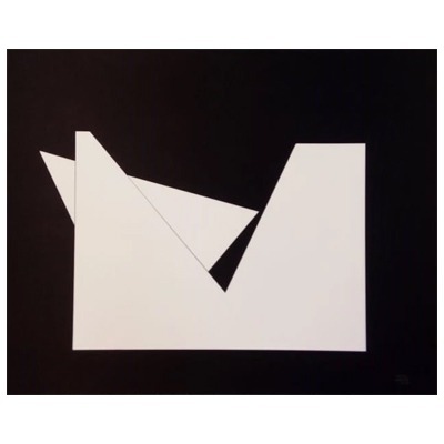 pintura abstrata preto e branco