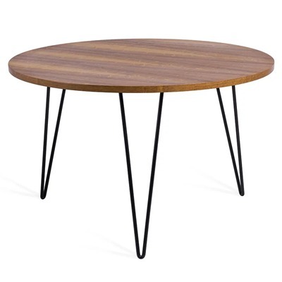 mesa PAMPULHA de madeira e pernas metal