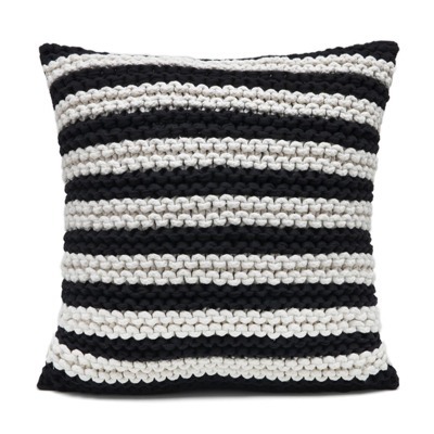 Almofada Listra trico branco e preto