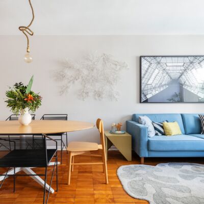 Apartamento alugado e colorido