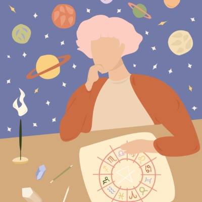 ilustração decoração na casa de cada signo astrologia