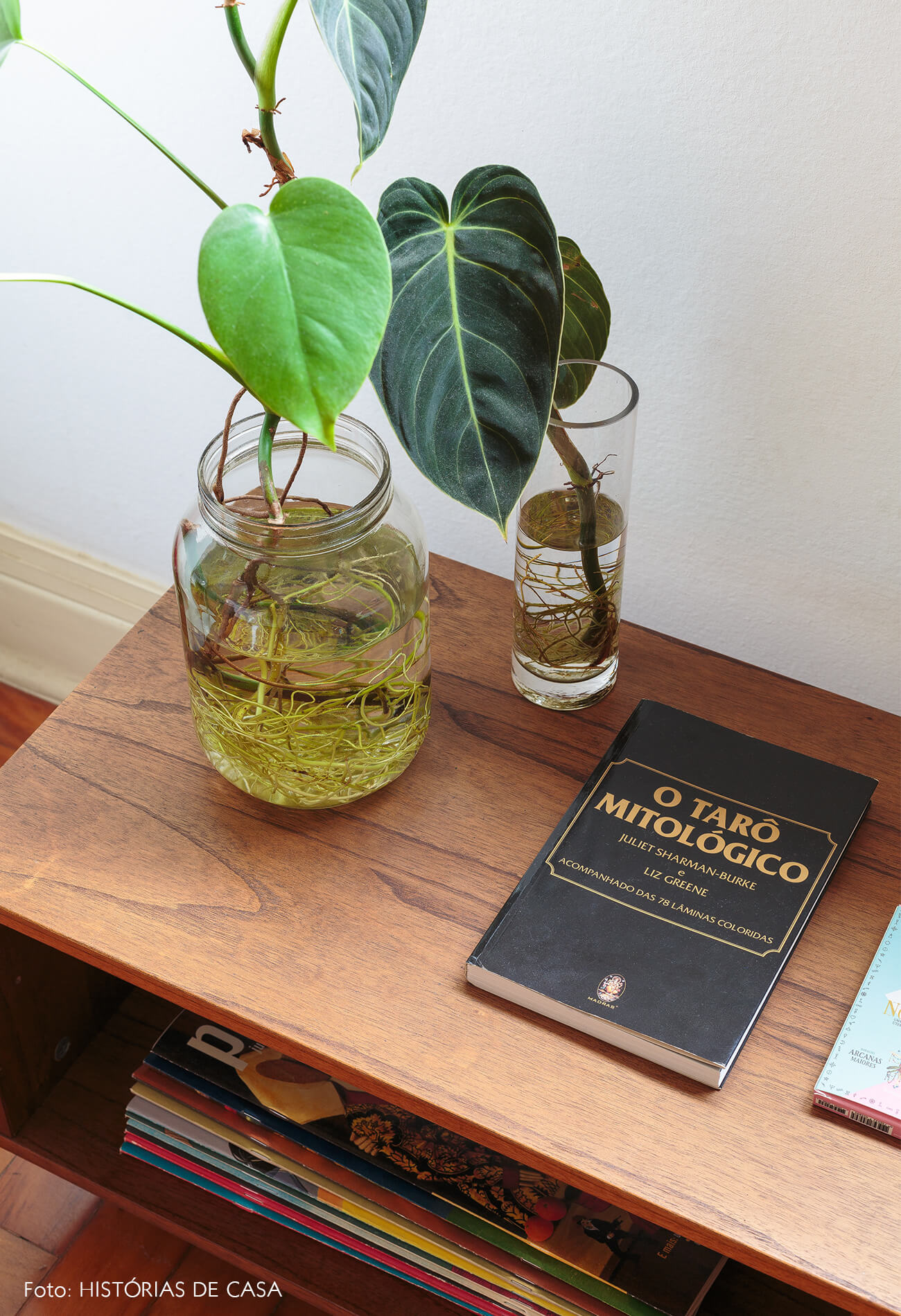 decoração estante madeira