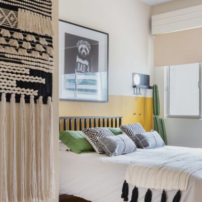 quarto com macrame preto