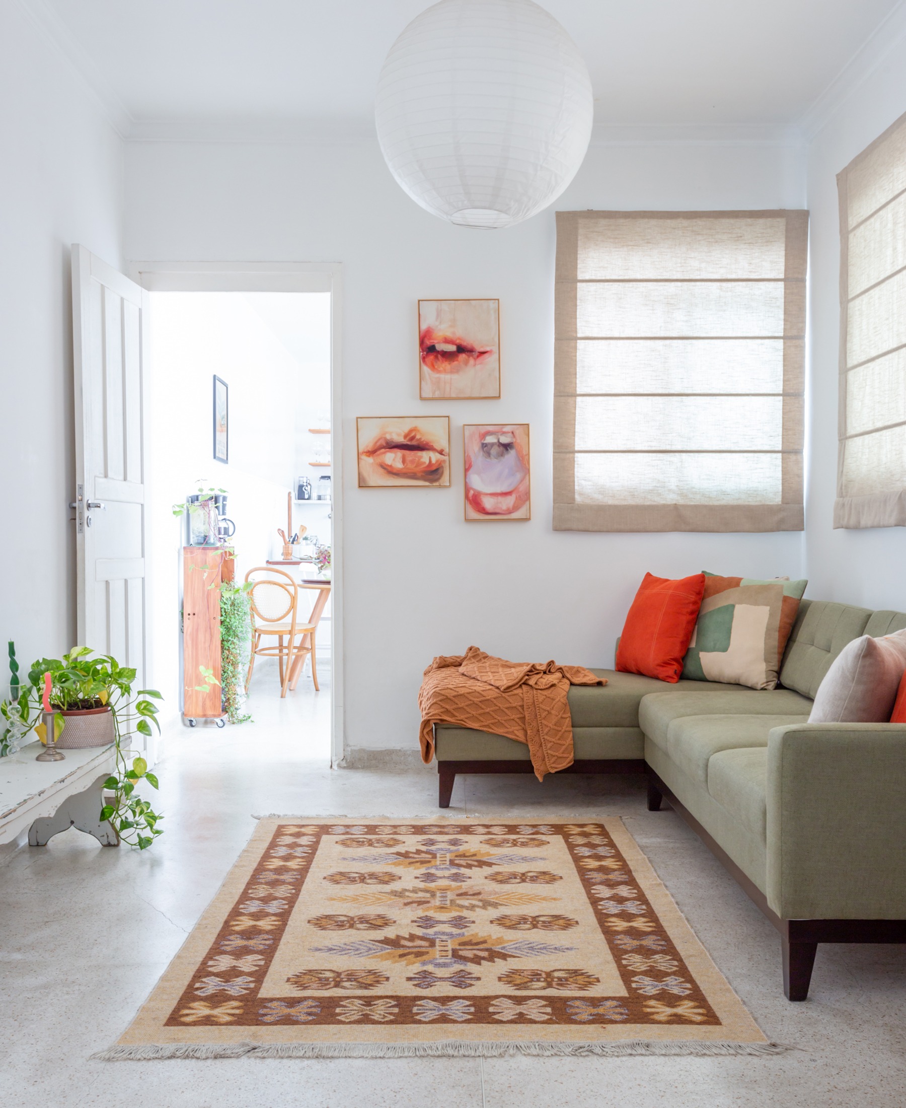 sala com quadros de boca