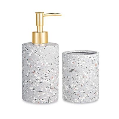 Kit para Banheiro Cinza em Cerâmica