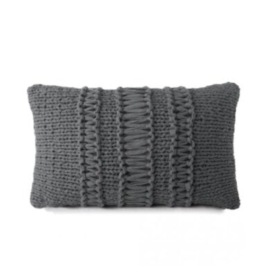 Almofada Retangular Vazada Cinza
