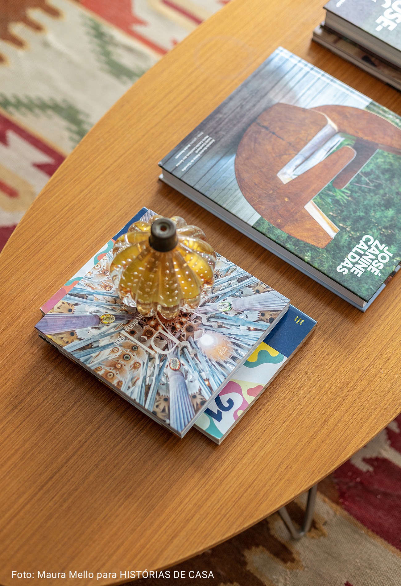 detalhe de livros na sala