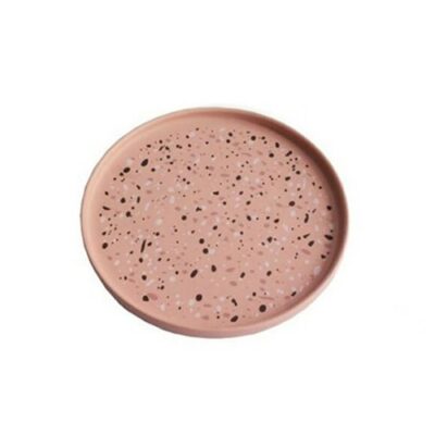 Bandeja em Granilite Redondo Rosa