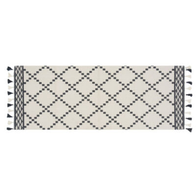 Tapete Passadeira com Franja Marrocan P&B