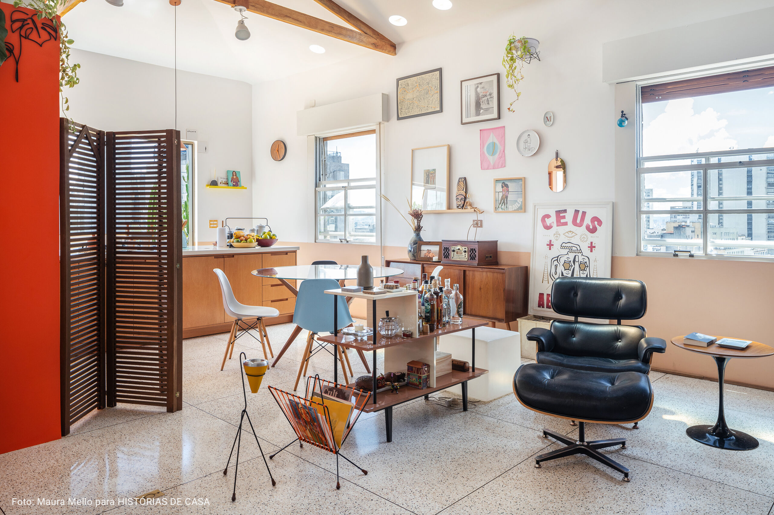 sala com piso frio de granilito