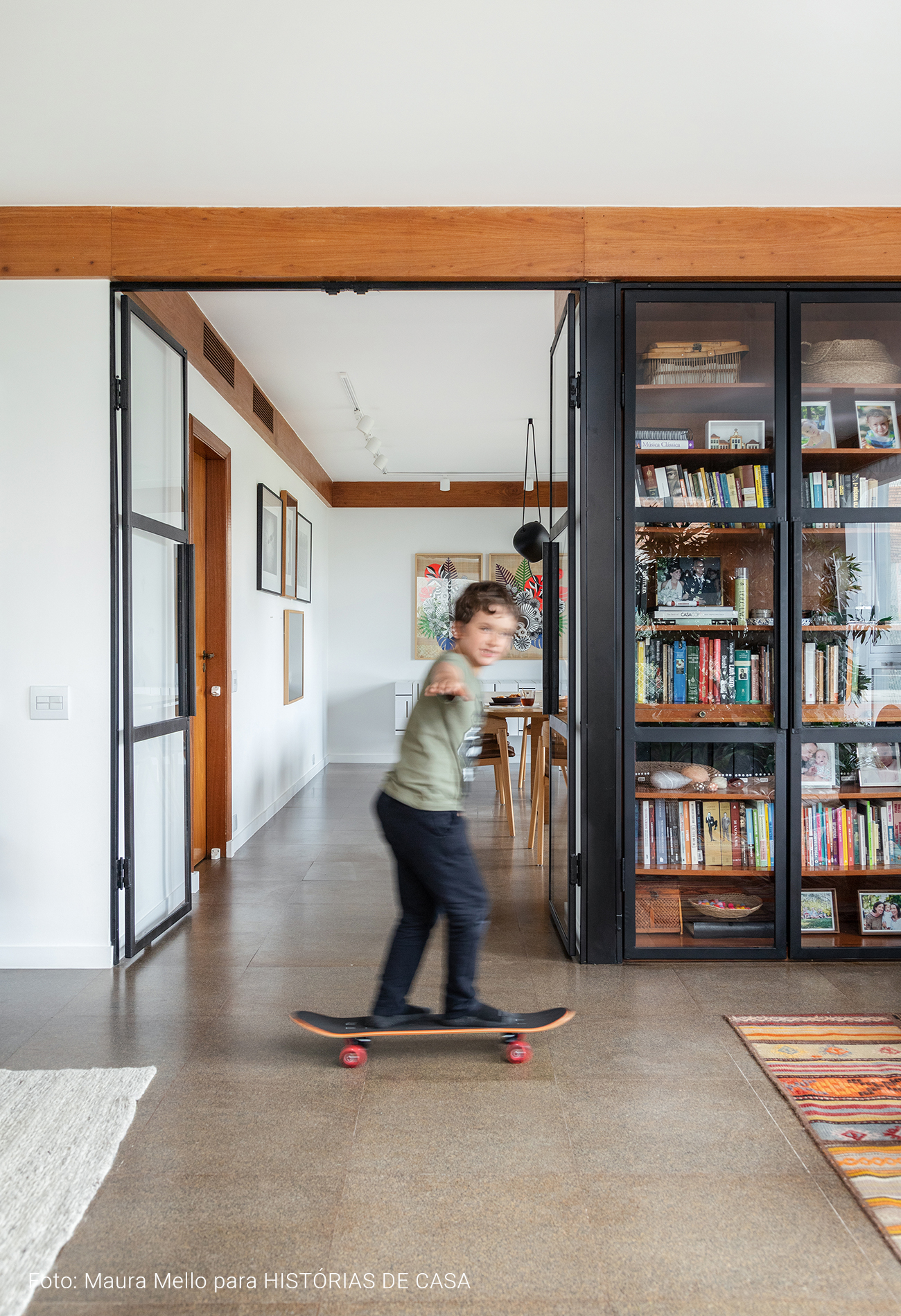 Sala de jantar portas de serralheria