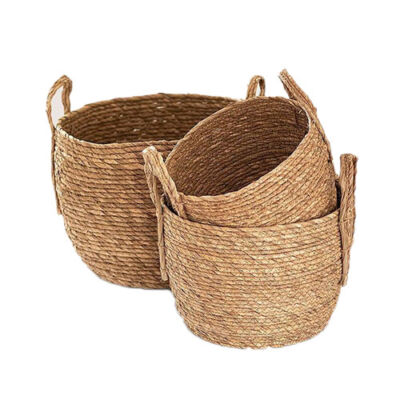 Conjunto de 3 cestos natural