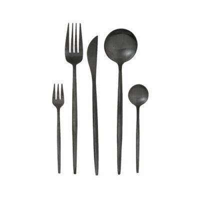 Jogo de Talheres em Inox Ice Preto