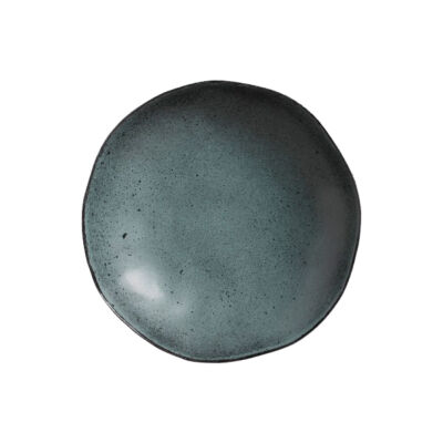 Jogo de Pratos Fundos em Cerâmica Orgânico Petroleum