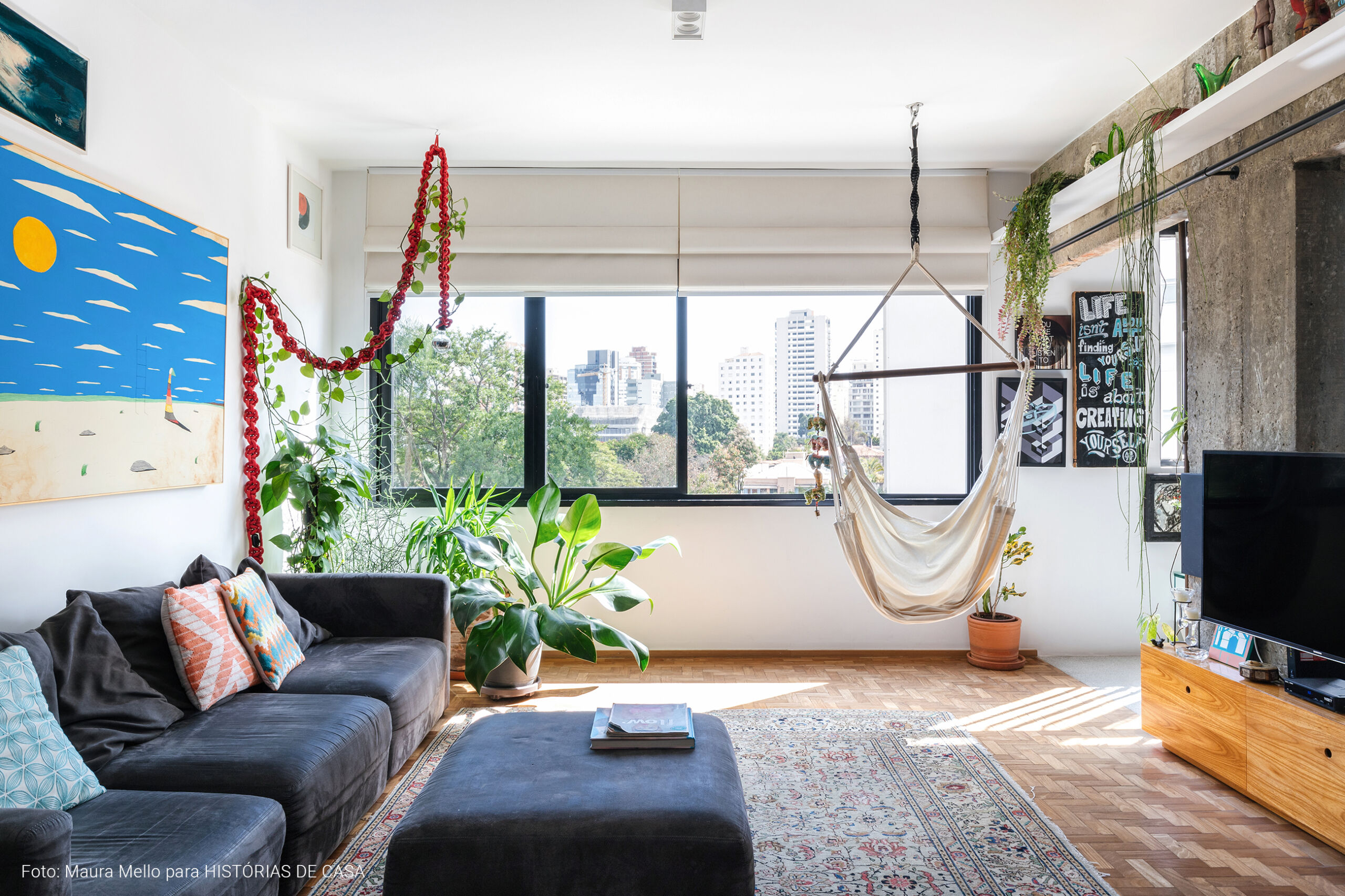 Apartamento colorido e feito para receber, Histórias de Casa