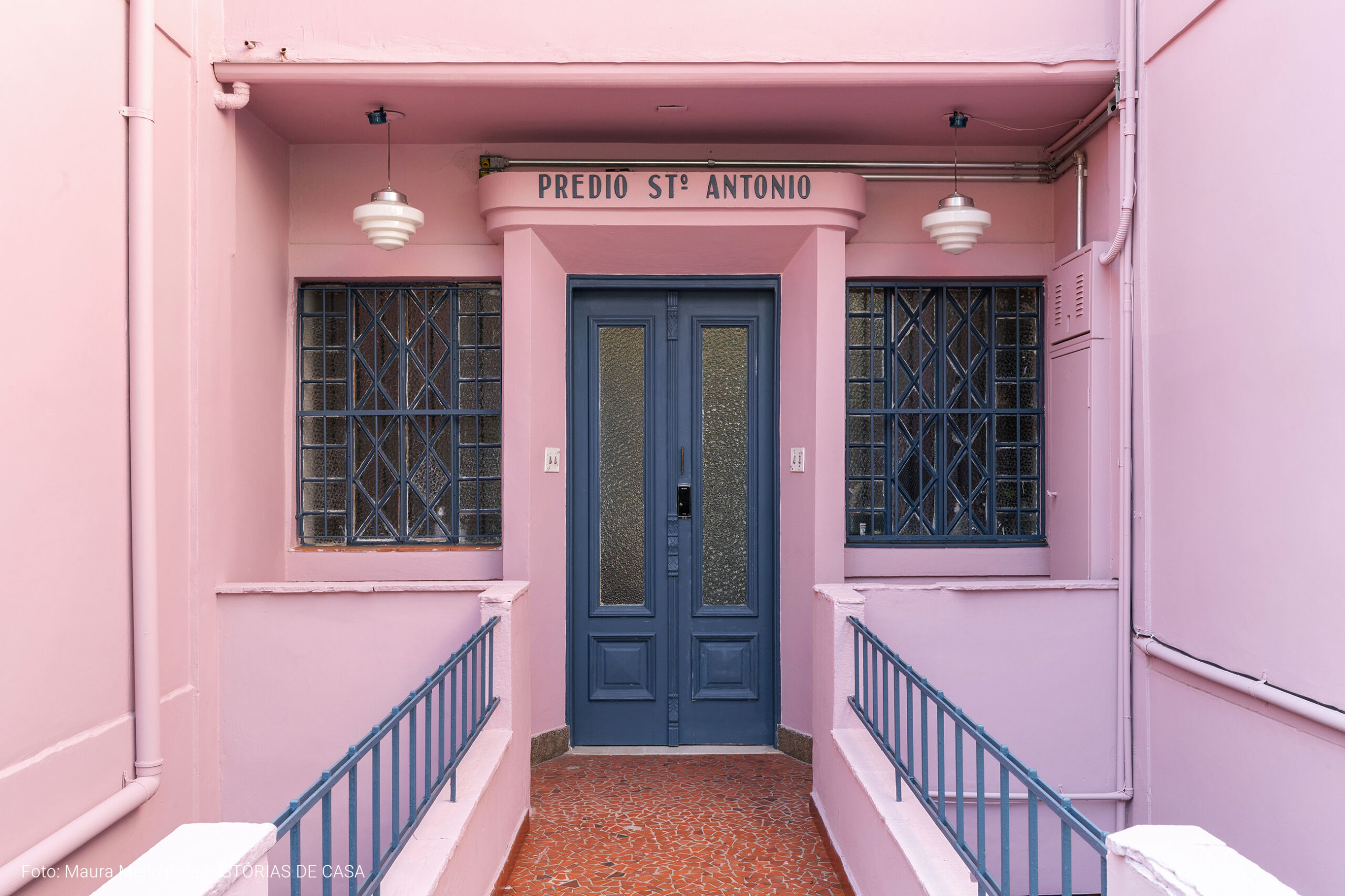 Antes e Depois pintura fachada colorida, prédio Santo Antônio Histórias de Casa