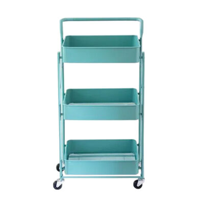 Carrinho multiuso retratil turquesa
