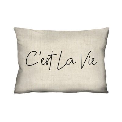 Capa de Almofada em Algodão C'Est La Vie