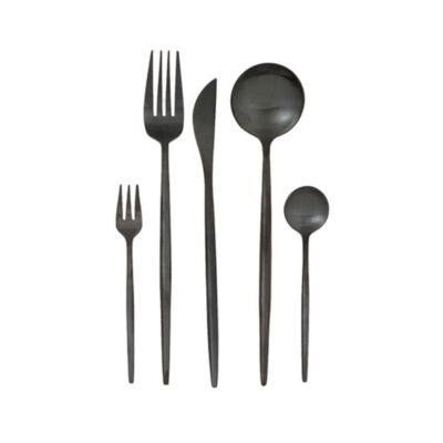 Jogo de Talheres em Inox Ice - Preto Noir