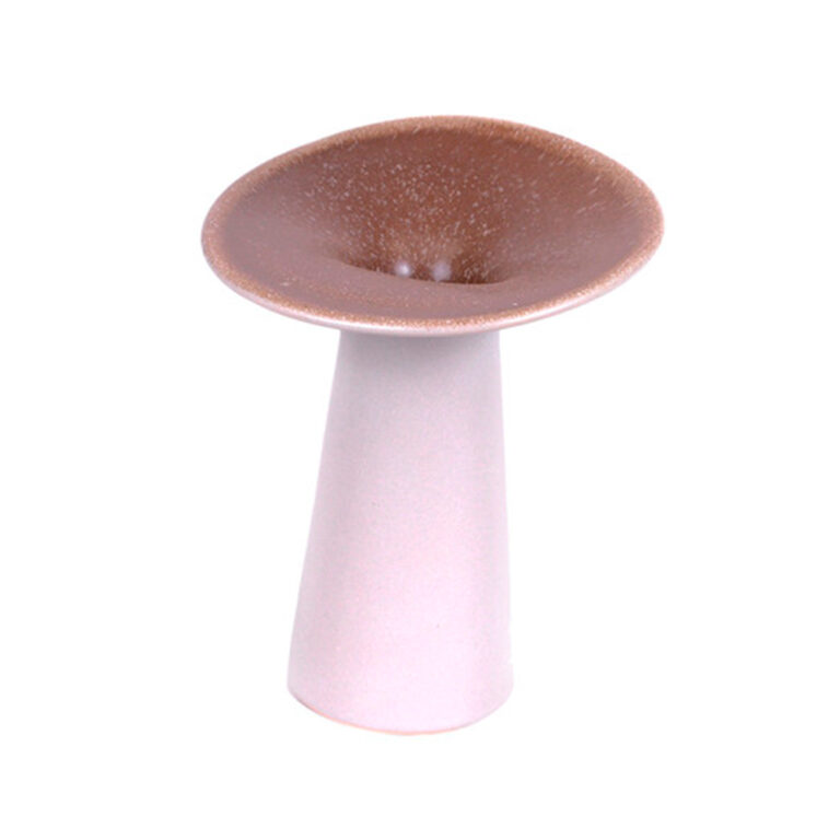 Vaso em Cerâmica Cogumelo - Marrom
