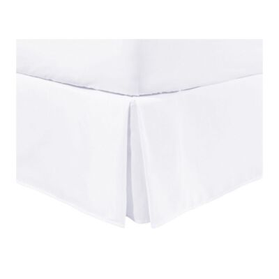 Saia para Cama Box com Babado Basic Branco - 200 Fios