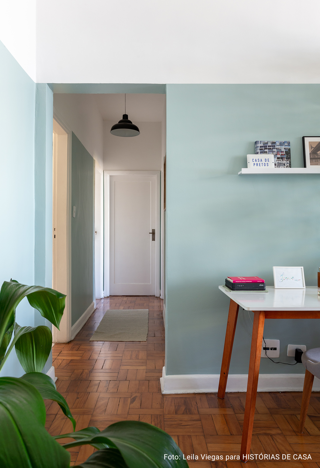 antes e depois, decoração, apartamento decorado, pintura, apartamento colorido, parede azul, plantas