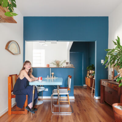 antes e depois, decoração, apartamento decorado, pintura, apartamento colorido, parede azul