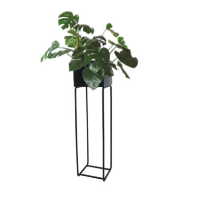 Cachepot de Chapa Grande Preto