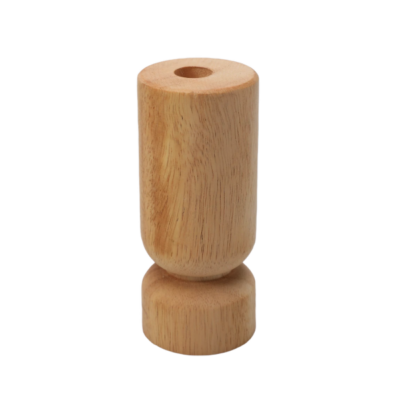 Castiçal de vela Woods 16cm marrom