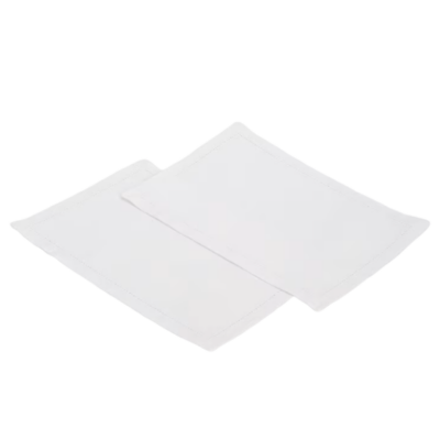 Jogo americano 2 peças retangular liso branco